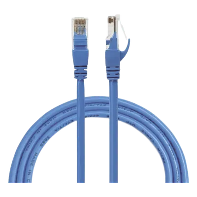 Cable de Parcheo UTP Cat6 / 1m (3.28 ft) / Azul / 26AWG CCA / 250MHz / Gigabit Ethernet