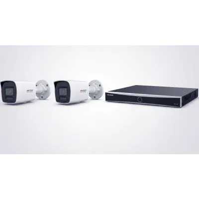 Kit de videovigilancia Hikvision ACUKIT2CAM con 2 cámaras 4 MP