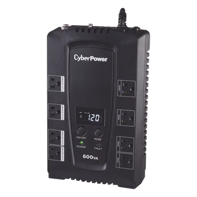 UPS de 600 VA/340 W, Topología Standby, Entrada 120 Vca NEMA 5-15P, Tipo Gabinete Compacto, Con 8 Tomas NEMA 5-15R