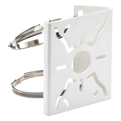 Soporte Universal para Poste / Acero Resistente a la Intemperie / Carga 10 kg / Dimensiones Compactas 200x155x72 mm / Interior/Exterior