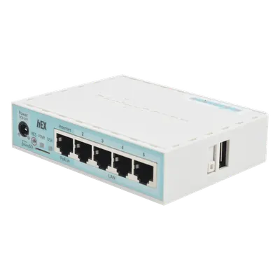 (hEX) RouterBoard, 5 Puertos Gigabit Ethernet, 1 Puerto USB y versión 3