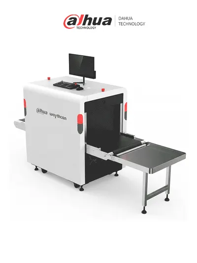 DAHUA DHI-ISC-M6550 Máquina de Rayos X con sistema Linux,Tunel de 65cm x 50cm alarma de entrada/salida, 2 cámaras integradas para entrada y salida, reconocimiento de artículos peligrosos, ISO 1600 (33 DIN), y botón de paro de emergencia.
