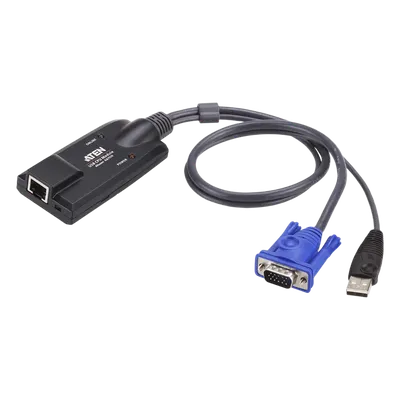 Adaptador KVM / DVI-USB / 2 Puertos / Selector Remoto / 3.54 x 1.69 x 0.89 in / 0.31 lb