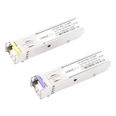 Transceptor SFP BiDi LINKEDPRO LP-SFP-BD-1G-80 para fibra de largo alcance