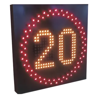 Pantalla LED para límite de velocidad / IP65 / Solar con batería / LTE 4G / 0.3 m (1 pie) a 6 m (20 pies) de alcance