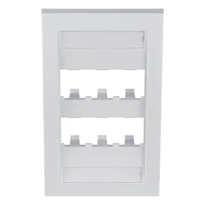Placa de pared PANDUIT CFPE6WHY de 6 puertos Mini-Com en blanco