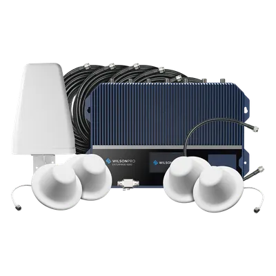 Amplificador Celular Enterprise / Montaje en Pared / 4800 m² (51667 ft²) / 3 Antenas Exteriores / Control Remoto LTE