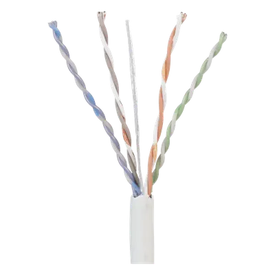 Bobina UTP / Cat 5e / 24 AWG Cobre Sólido / CMP Plenum / 305 m (1000 pies) / 4 Pares / Blanco