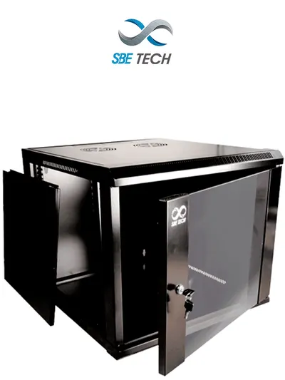 Gabinete de pared SBE TECH GNLPAR9UR de 9 UR y 45 cm de profundidad