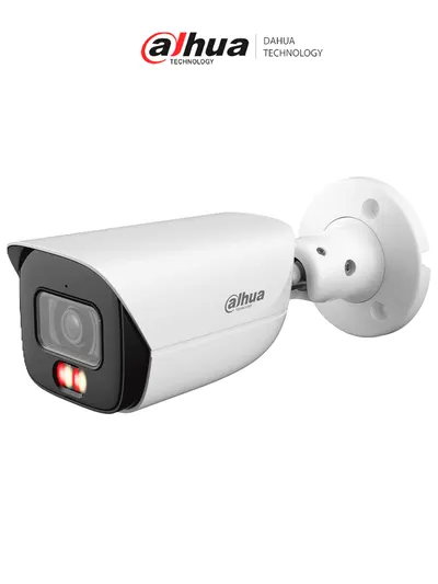 Cámara IP bullet Dahua DH-IPC-HFW3449E-S-IL de 4 MP con PoE