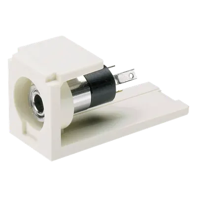 Módulo Acoplador Estéreo / Mini-Com / 3.5 mm / Terminación para Soldar / 1 Espacio / Blanco Mate