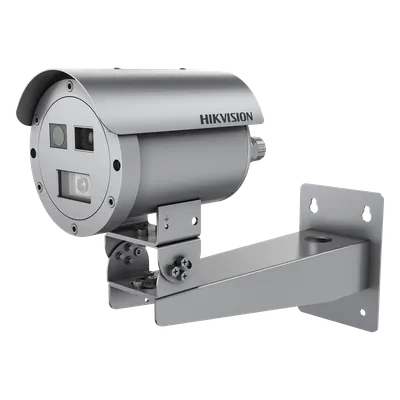 Cámara Bala IP Térmica Dual / 384x288 / 4 MP / Lente 15 mm / Detección 55 m (180.4 ft) / IP68 / Antiexplosión