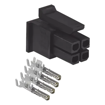 Enchufe de 4 Pines / 250V AC/DC / 5A AC/DC / Nylon 66 / -25°C a +85°C