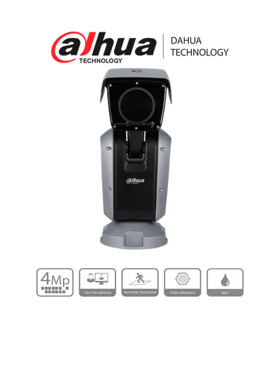 DAHUA DH-PTZ85448-HNF-PA Cámara IP PTZ Punta de Poste/ WizMind IR Starlight de 4MP 48x/ Starlight/ IR hasta 400 m/ H.265/ 6.25 mm–300 mm/ Audio bidireccional/ Auto-tracking/ Protección perimetral/ Reconocimiento facial/ Micro SD/ IP67