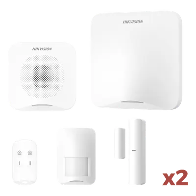 Kit de alarma inalámbrica Hikvision AXHOME-KIT-GSM con Wi-Fi y GSM