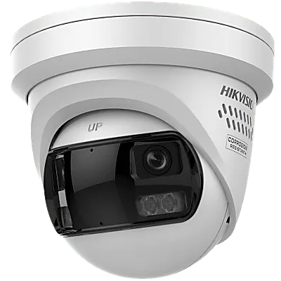 Cámara Turret IP / 8 MP / 180° / 2.8 mm / ColorVu 3.0 / WDR 130 dB / Luz Blanca 30 m (98.4 ft) / IP67
