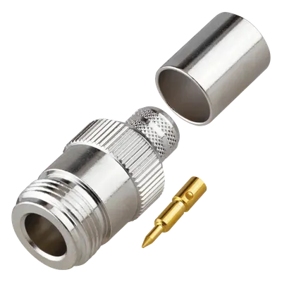 Conector coaxial N hembra inverso RF Industries RP-1028-I para cables de Grupo I