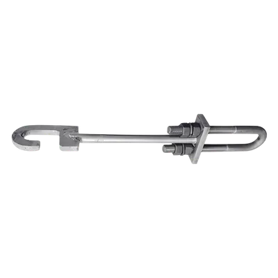 Tensor tipo U / Doble tuerca 3/4" / Acero intemperie / 3 kg / Antivandálico