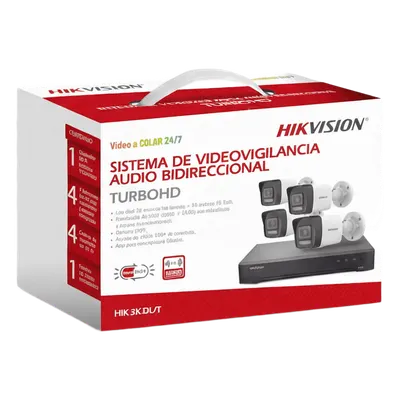 Kit de videovigilancia HIKVISION HIK-3K-DL/T 3K con audio bidireccional
