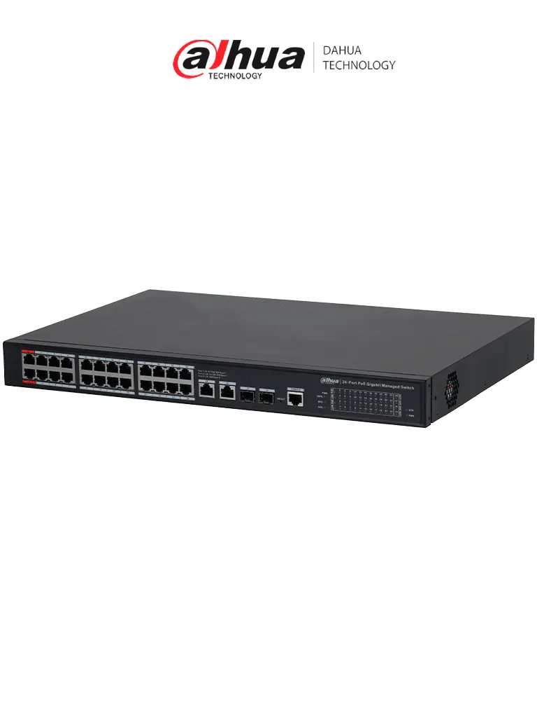 Switch PoE administrable DAHUA DH-S4228-24GT-240 de 24 puertos