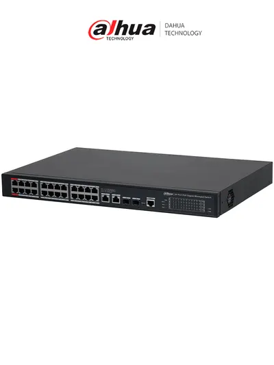 Switch PoE administrable DAHUA DH-S4228-24GT-240 de 24 puertos