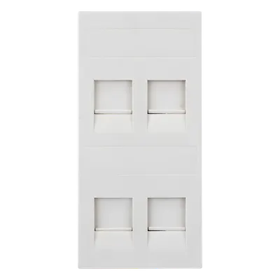 Placa de voz y datos SIMON SM-FP-4-KEY de 4 puertos keystone