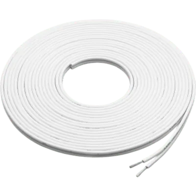 Cable de Altavoz Marino / 12 AWG / 25 pies (7.62 m) / Dos Conductores Paralelos / Cobre OFC Estañado / Cubierta PVC Blanca / Resistente a la Corrosión