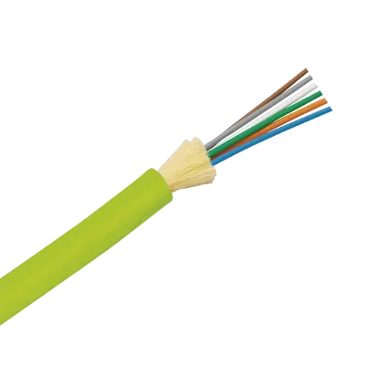 Cable de Fibra Óptica / 6 Hilos / Multimodo OM5 50/125 / Tight Buffer 900μm / OFNP Plenum / 2 pies (0.6 m) Marcado