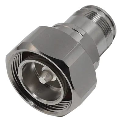 Adaptador en Línea / DIN 7-16 Macho a 4.3-10 Hembra / Bronce Blanco / Teflón / 6 GHz / PIM -155 dBc