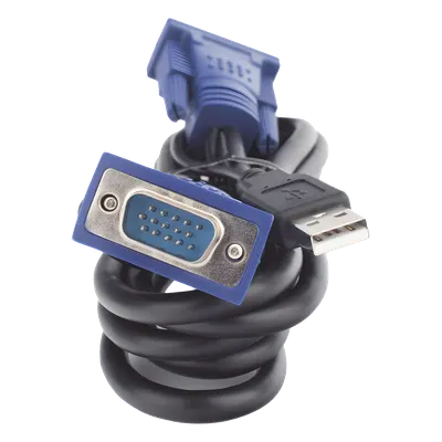 Cable USB KVM PLANET KVM-KC1-1.8 con conectores VGA y USB