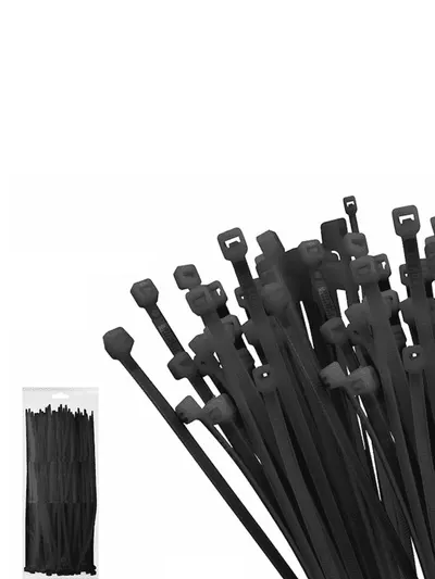 Cinchos de nylon OEM LMG-SZS-4X200N, negros de 3.6 × 200 mm