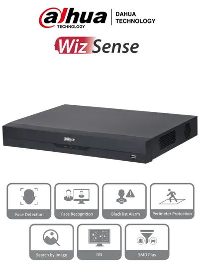 Grabador NVR Dahua DHI-NVR2216-16P-I2 de 16 canales con PoE