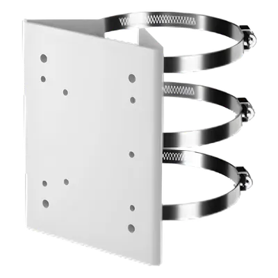 Adaptador de Montaje en Poste / PTZ Serie 35 / Acero / Interior y Exterior / Paso de Cable Interno