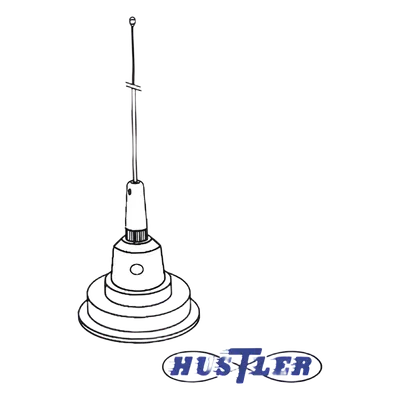Antena Móvil CB / Banda 26.960 - 27.400 MHz / 1/4 Longitud de Onda / Montaje Magnético 5 oz / Cable RG-58/U 4.57 m (15 ft) / Acero Inoxidable 17-7 PH