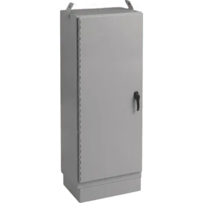 Gabinete para Exterior Tipo 4X Doble Puerta de 43 UR / Aluminio Soldado / 2134 x 762 x 1118 mm (84 x 30 x 44 in) / Exterior IP66 / Montaje Almohadilla / Gris RAL 7035