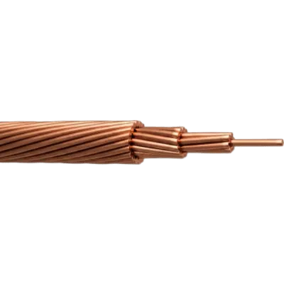Cable de Cobre Desnudo | Calibre 1/0 AWG | Construcción Concéntrica | Alta Conductividad Eléctrica | Uso en Líneas Aéreas y Puestas a Tierra