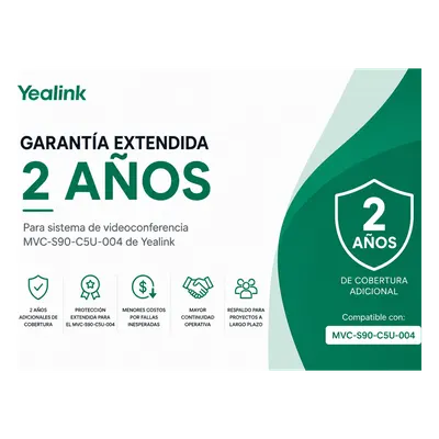 Garantia Extendida para Sistema de Videoconferencia MVC-S90-C5U-004 de Yealink