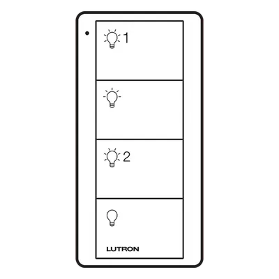 Control remoto Pico / 4 botones / 2 grupos / Clear Connect RF / CR2032 10 años / Multi-sistema Lutron