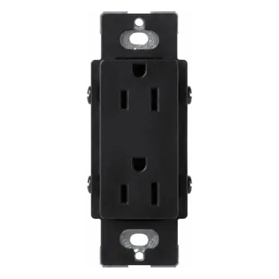 Tomacorriente Dúplex / 15 A / 125 V / Formato Decorador / Acabado Midnight / Línea Satin Colors