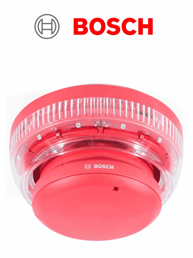 Alarma Acústica y Visual BOSCH FNX-425U-WFRD con Carcasa Roja y Estrobo Blanco