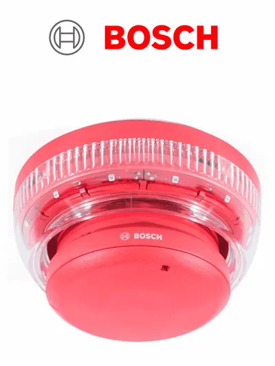 Alarma Acústica y Visual BOSCH FNX-425U-WFRD con Carcasa Roja y Estrobo Blanco