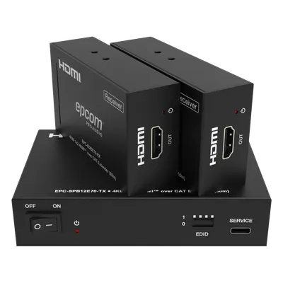 Splitter HDMI EPCOM PROAUDIO EPC-SPB12E70 con extensión Cat6