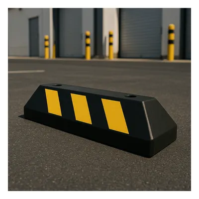 Tope de estacionamiento AccessPRO AC55TV-2 de 55 cm con bandas reflejantes