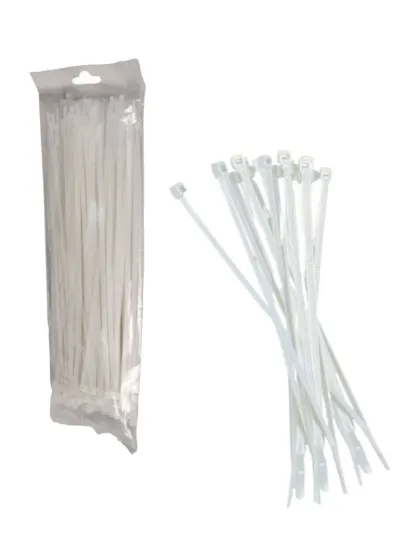 Cinchos sujetacables SAXXON SBE-3.6X150 de nylon blanco, 100 piezas