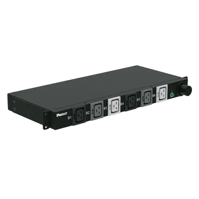 PDU Básico para Rack / 6 Salidas C19 / Entrada Trifásica 50 A / 208 Vca / Horizontal 1U / 19 in