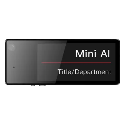 Body Camera en Placa de Identificación / 1600x1200p / Pantalla Tinta Electrónica 2.13 in / 64GB / Wi-Fi / 12h Grabación / 81x32.4x9 mm / 52g