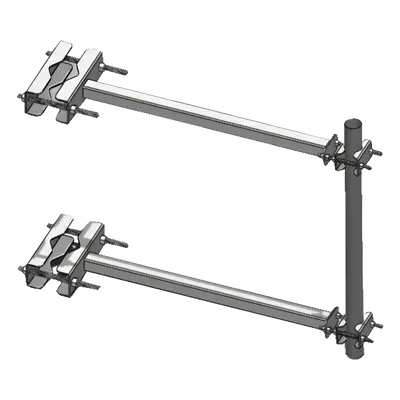 Brazo Lateral para Torre Autosoportada / Tubo 2' Cédula 30 / Altura 60 cm / Separación 60 cm / Acero ASTM A-36 / Galvanizado por Inmersión