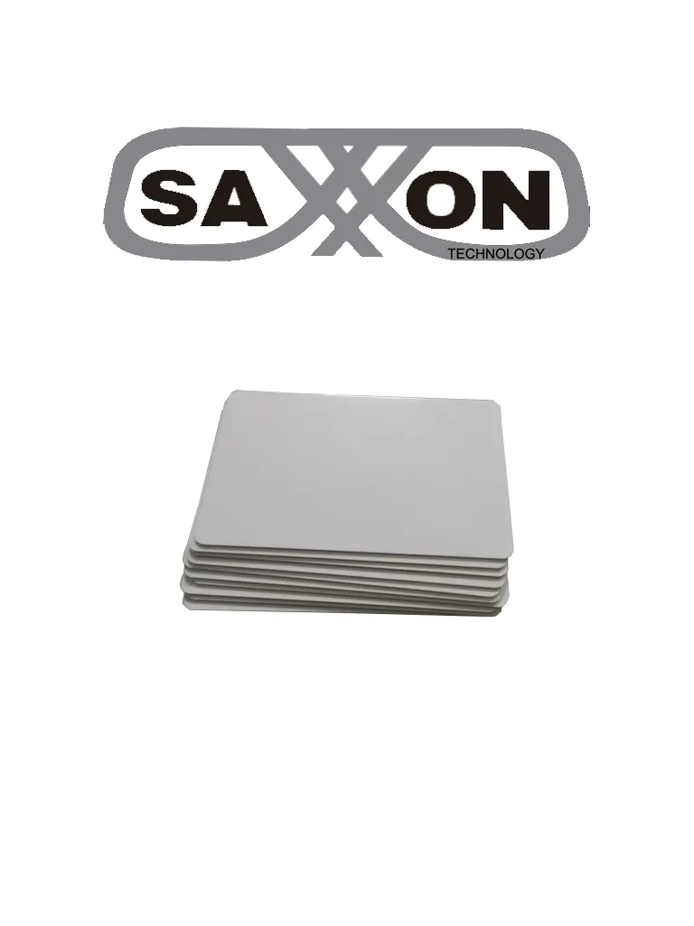 SAXXON SAXDUAL03 - Paquete de 10 TAG De PVC / UHF / ID / Compatible con Lectoras SAXR2656 & SAXR2657 / Lectoras de Proximidad 125 khz / EPC GEN2 / Folio Impreso