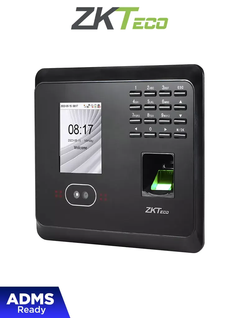 Control de asistencia y acceso ZKTeco MB360ID Plus con reconocimiento facial