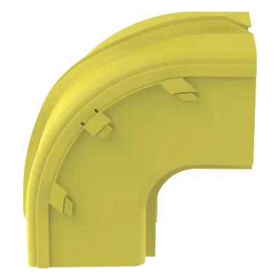 Bajada Vertical Exterior 90° / Canaleta 6x4 FiberRunner / Radio 2" (50.8 mm) / PC/ABS / Amarillo